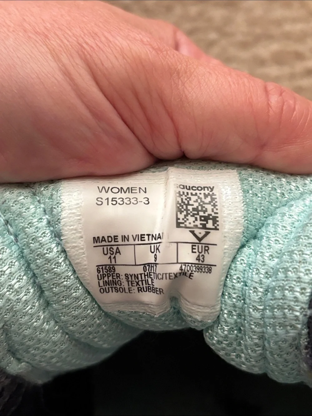 Saucony Women's Gray and Mint Athletic Running Shoes